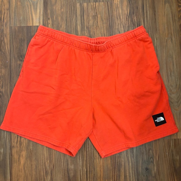 The North Face Men's Orange Fleece Shorts - Picture 1 of 6
